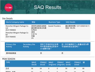 Sedex认证